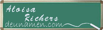 Aloisa Richers Visitenkarte